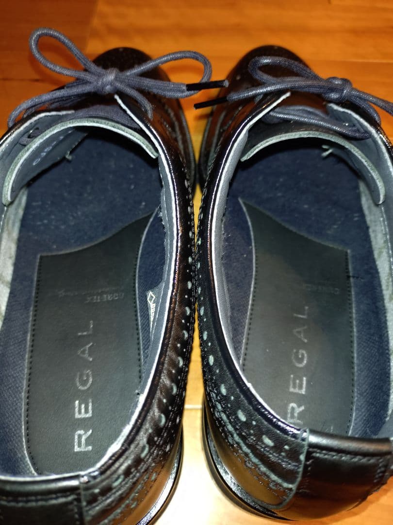 REGAL　628R　GORE-TEX　革靴　ブラック　ウィングチップ　26.5