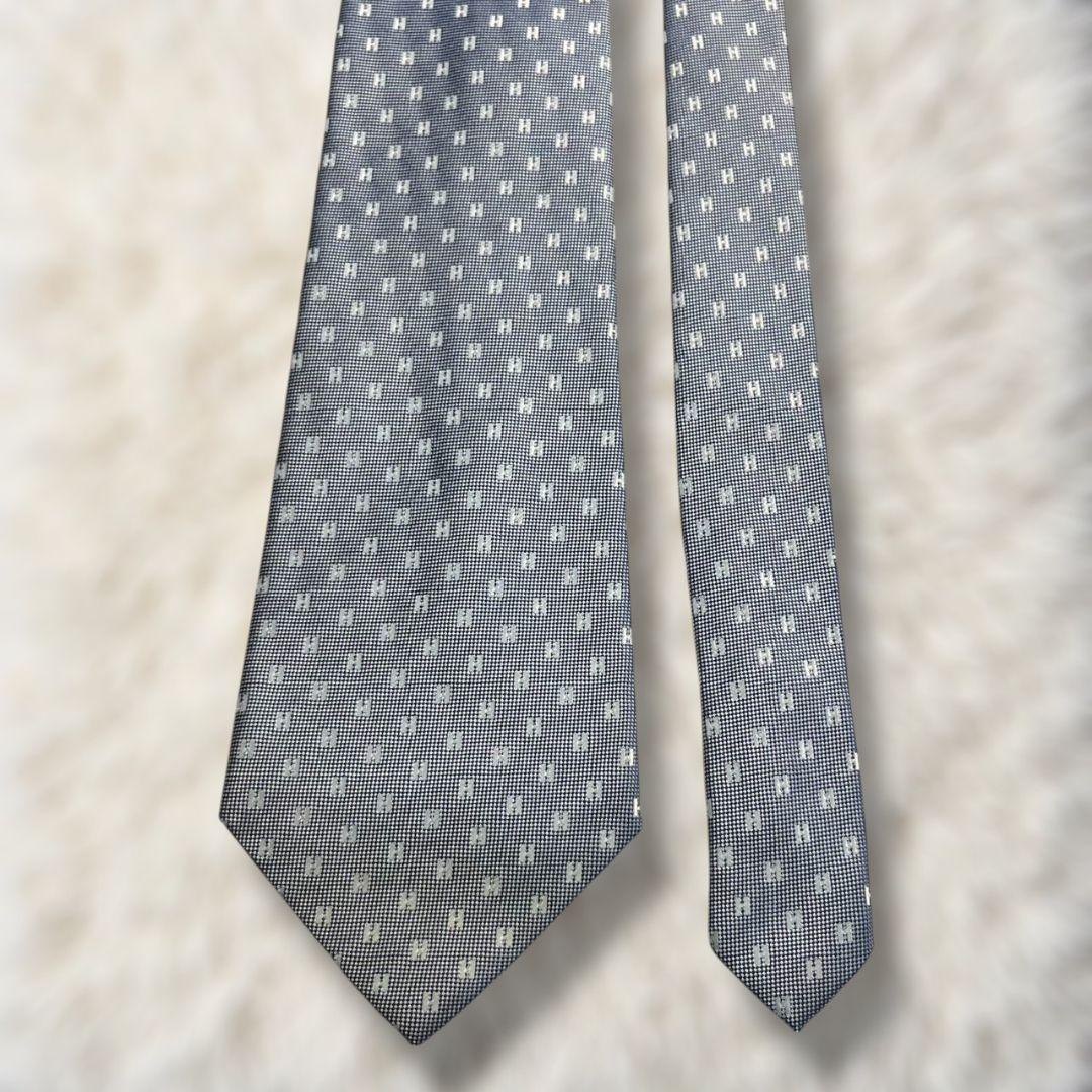 【美品✨】エルメス HERMES H柄 ファソネ 灰白 ジャガード ハイブランド