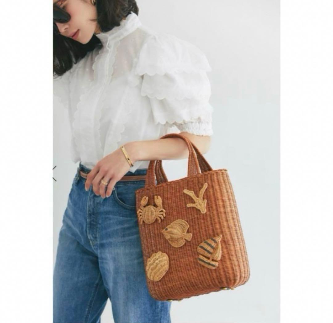 SEVENTEN ラタンマリンバッグ　カゴバッグ