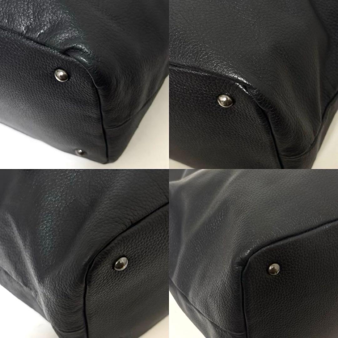 イアパピヨネ　レザーフラップ 2wayトートバッグ Sサイズ　ブラック