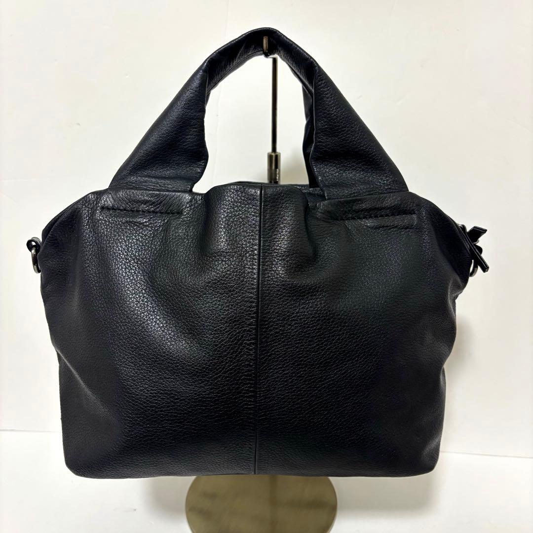 イアパピヨネ　レザーフラップ 2wayトートバッグ Sサイズ　ブラック