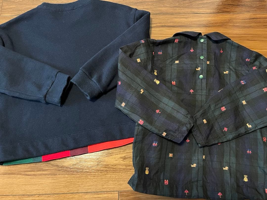 美品 familiar クマ刺繍 トレーナー 100センチ 2セット