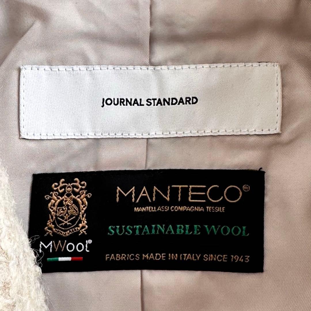 ジャーナルスタンダード ビッグヘリンボンシャツブルゾン ウールコート マンテコ