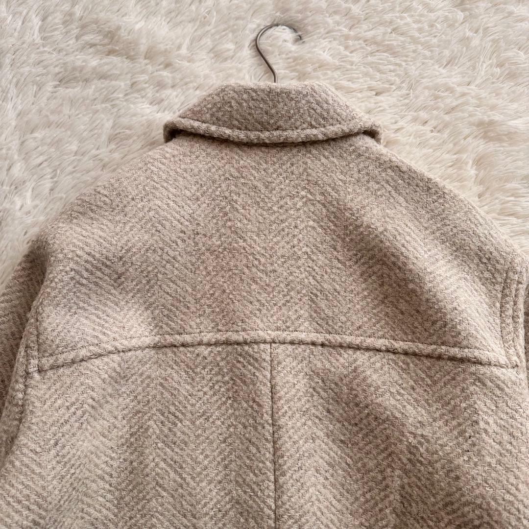 ジャーナルスタンダード ビッグヘリンボンシャツブルゾン ウールコート マンテコ