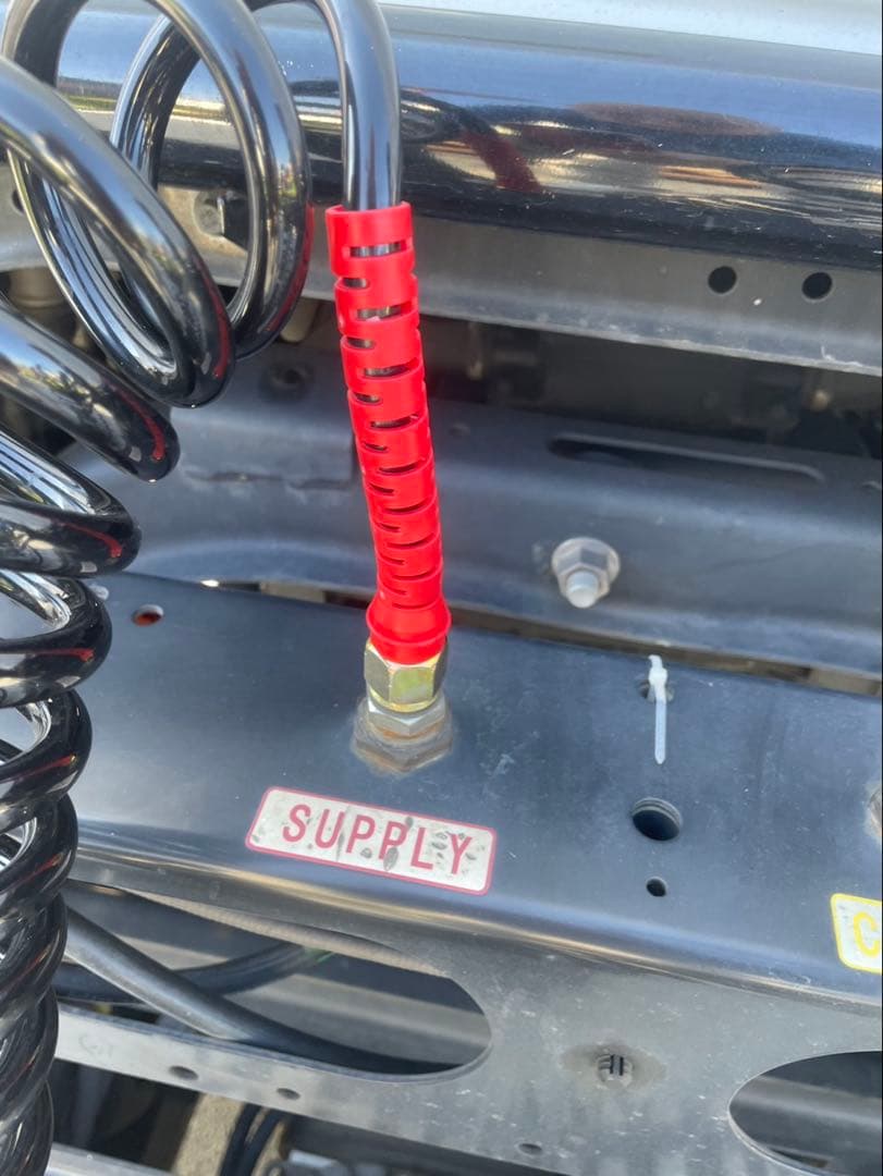 トレーラー　ブレーキ　スパイラルコード　赤　黄色２本セット　海コン　丈夫