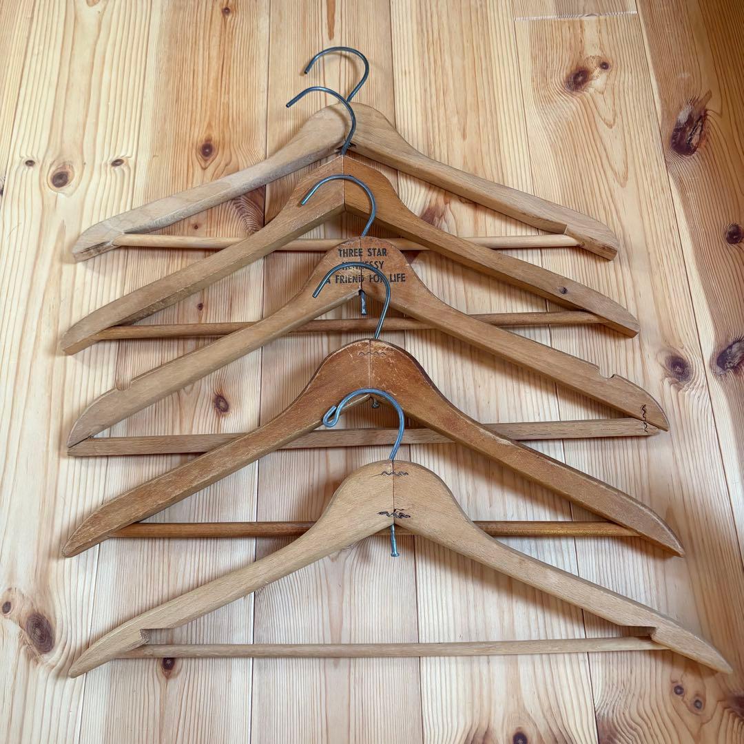 【スペシャル】圧巻！20本！USA ヴィンテージ 木製ハンガー セット