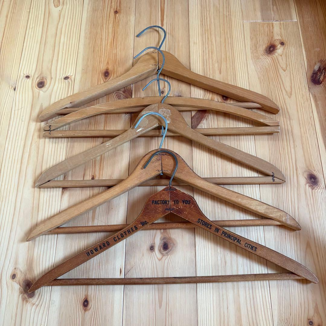 【スペシャル】圧巻！20本！USA ヴィンテージ 木製ハンガー セット