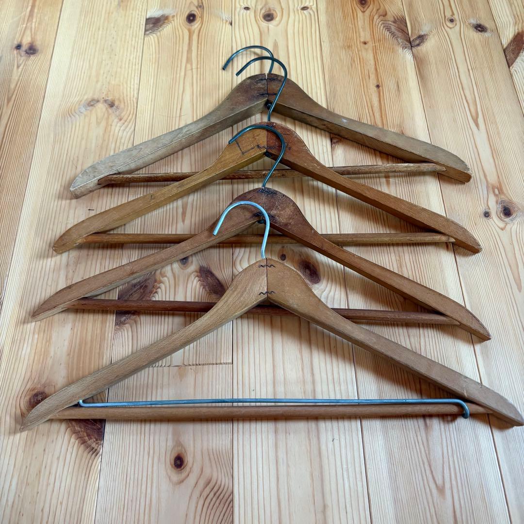 【スペシャル】圧巻！20本！USA ヴィンテージ 木製ハンガー セット