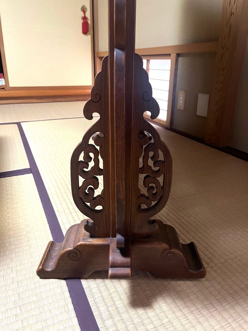 衝立　金に虎と松の絵　和風衝立　間仕切り　アンティーク　年代物