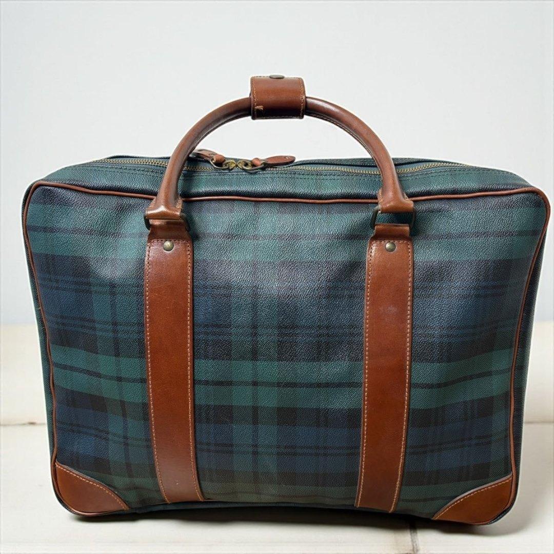 希少 90S POLO RALPH LAUREN トラベルバッグ PVC レザー