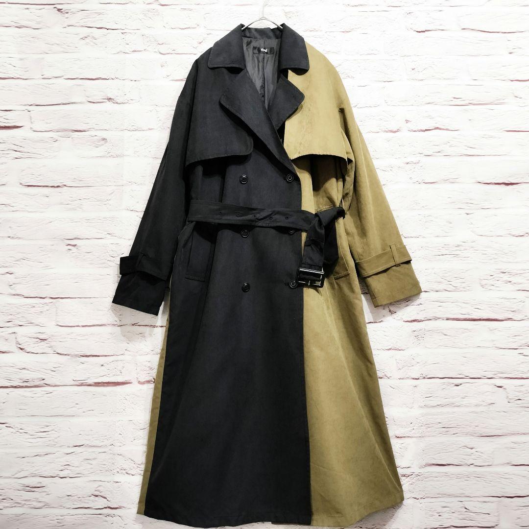 【彩ヵ力ー彩―夕】ロフ loaf ロング トレンチコート バイカラー