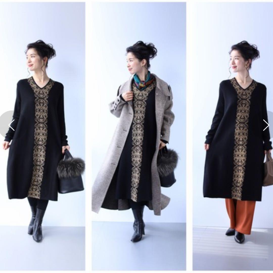 新品タグ付き⭐︎cawaii french paveニットワンピース ¥18900