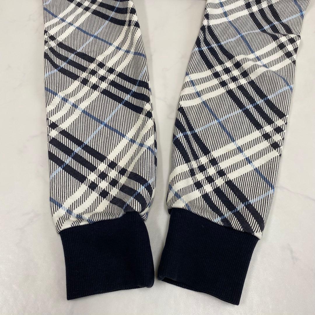 希少★バーバリーブルーレーベル ジップアップパーカー ノバチェック ロゴ刺繍38