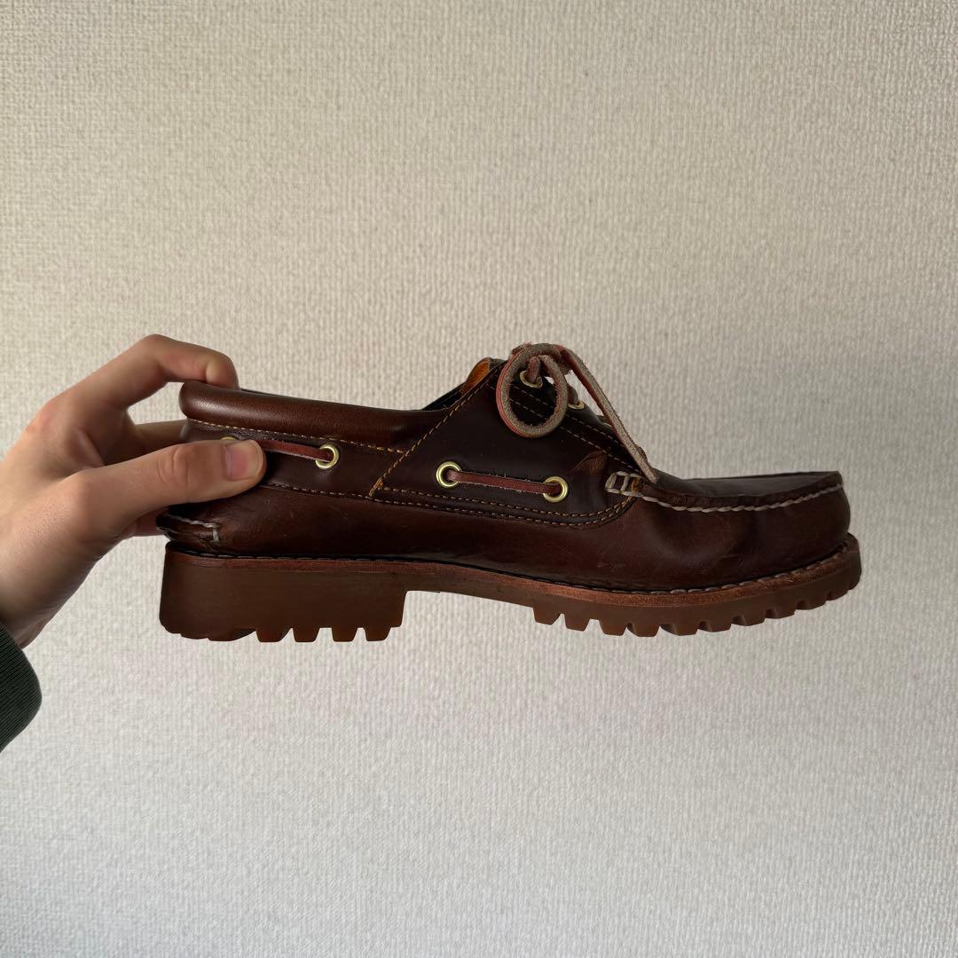 Timberland ダークブラウン モカシン　デッキシューズ　革靴　レザー
