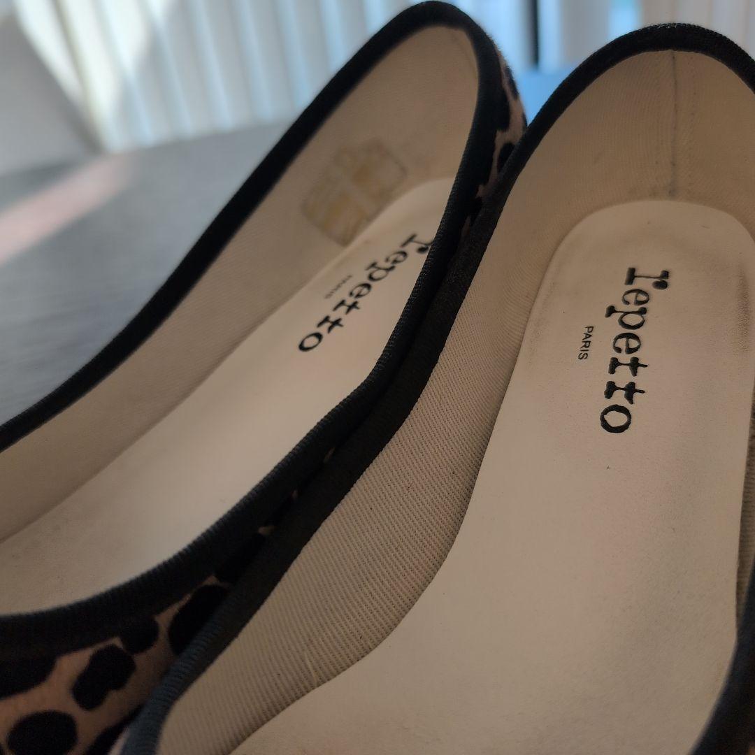 Repetto ハラコ　ヒール　ヒョウ柄
