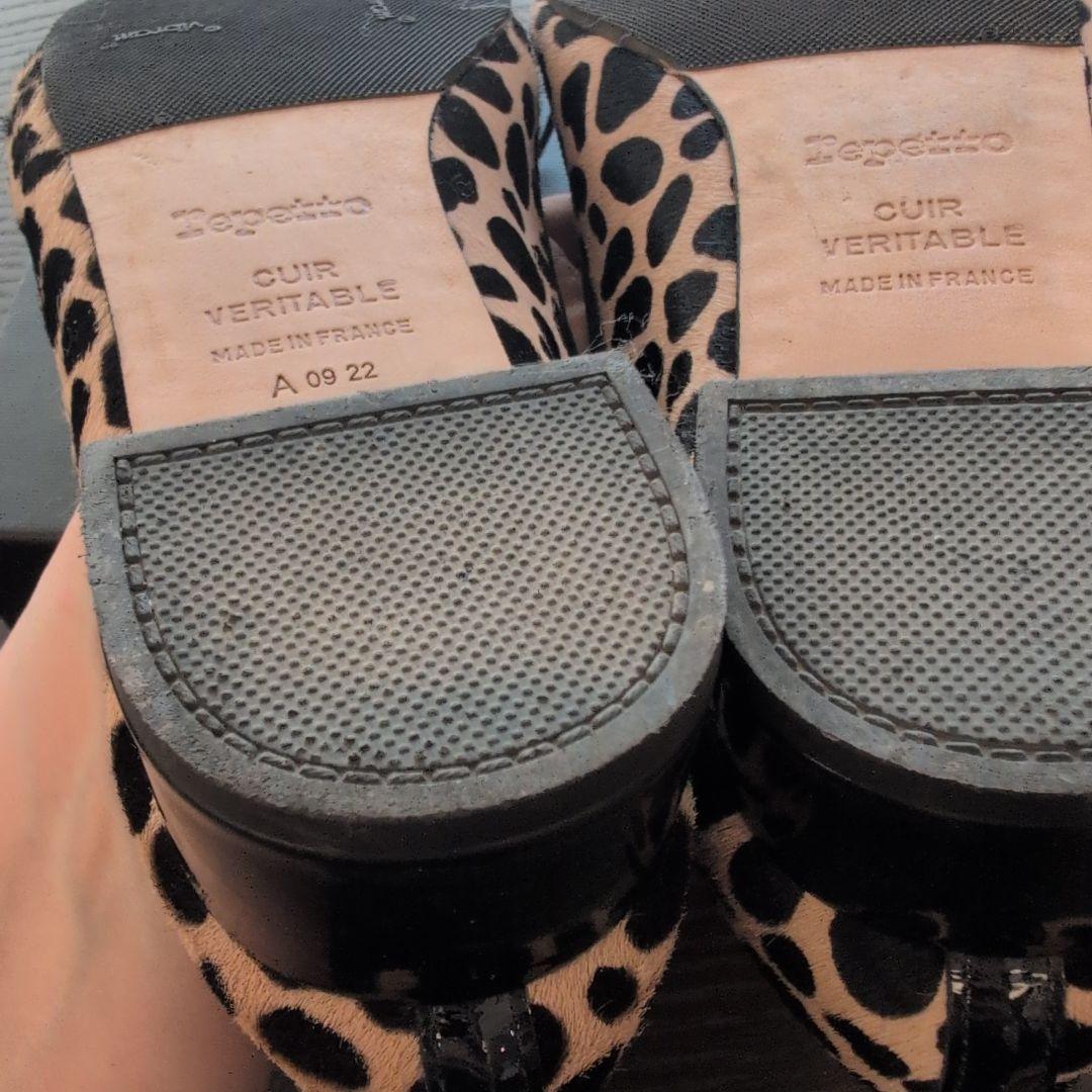 Repetto ハラコ　ヒール　ヒョウ柄