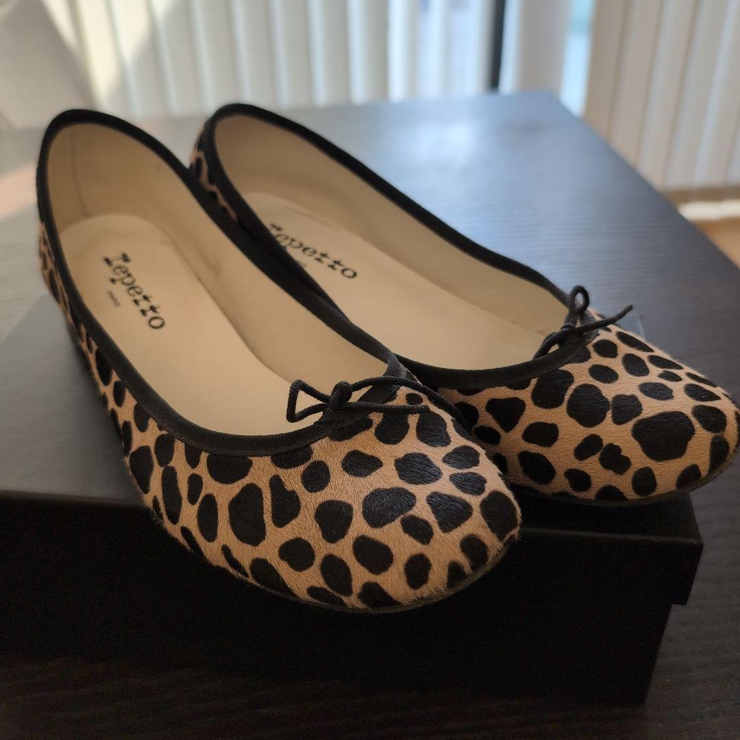 Repetto ハラコ　ヒール　ヒョウ柄