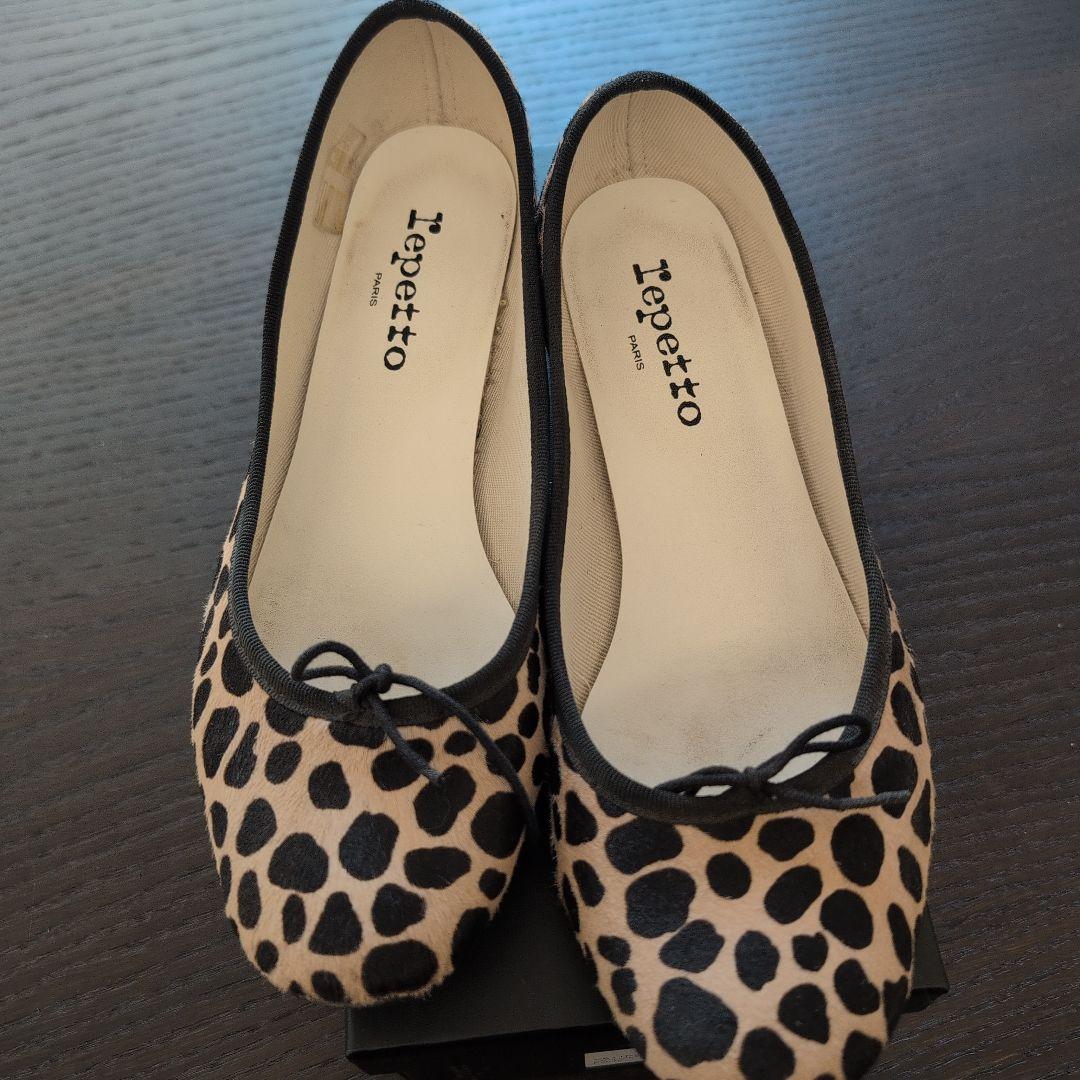 Repetto ハラコ　ヒール　ヒョウ柄