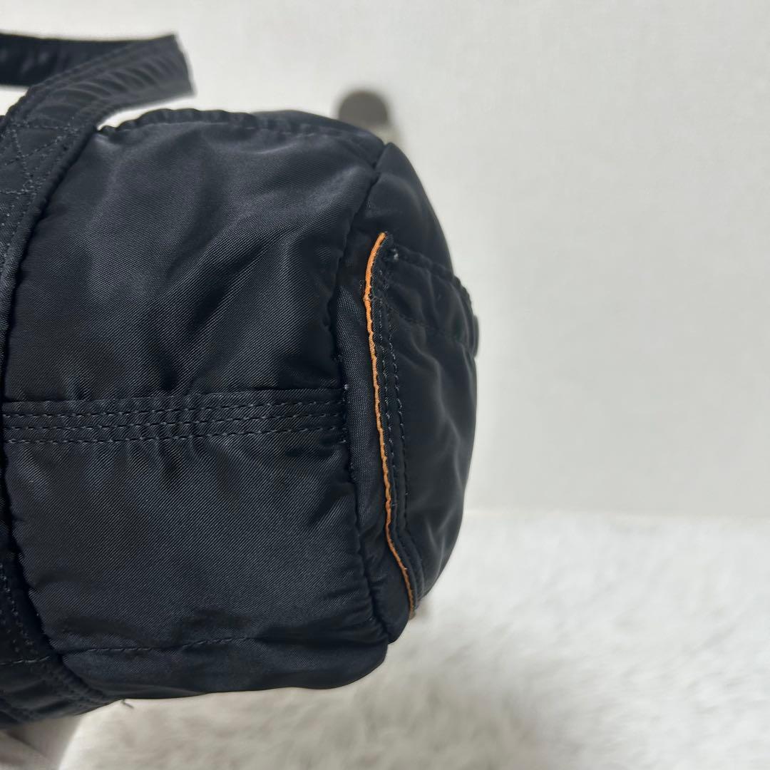 【美品✨人気商品/タンカー】ポーター　ドラムバッグ　ミニボストン　ブラック　S