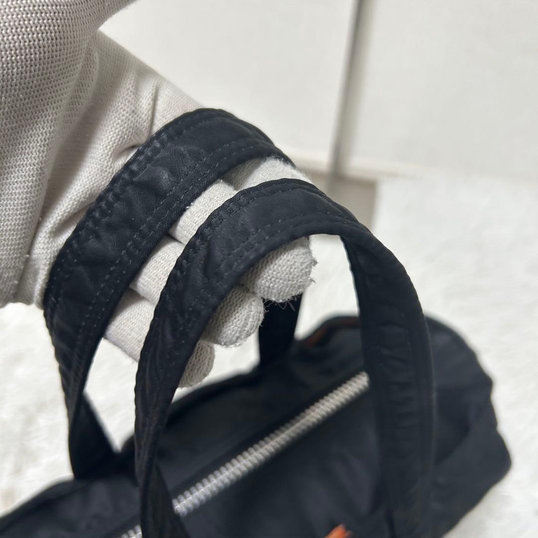 【美品✨人気商品/タンカー】ポーター　ドラムバッグ　ミニボストン　ブラック　S