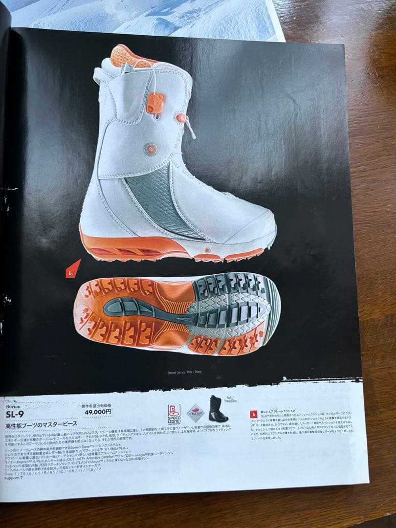 BURTON SL-9スノーボードブーツ グレー/オレンジ