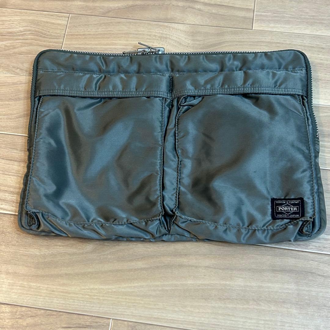 PORTER タンカー クラッチバッグ シルバーグレー