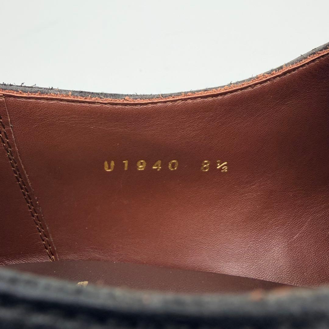 【展示品】ユニオンインペリアル ストレートチップ US8.5 ブラック 内羽根