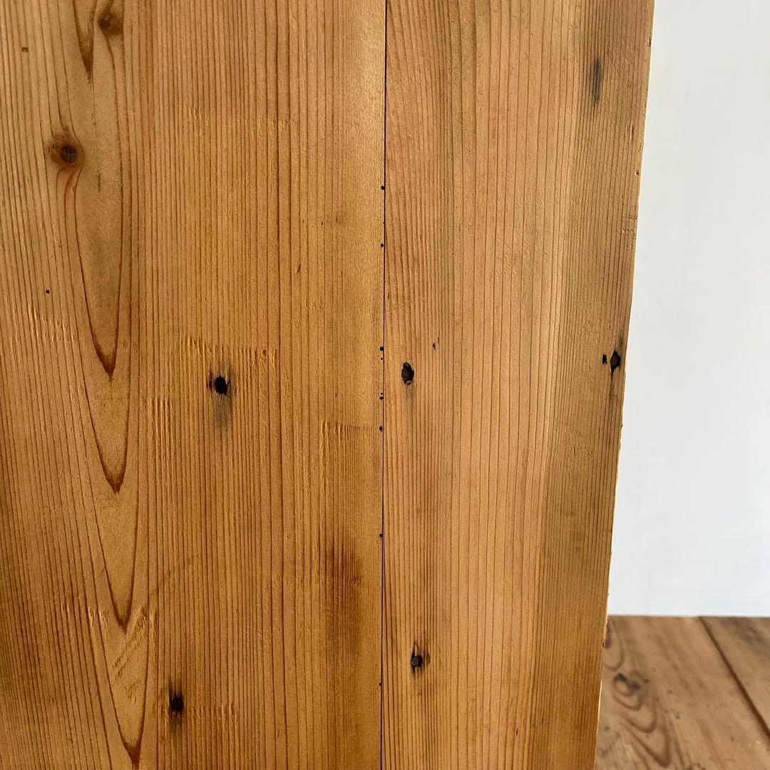 アンティーク ガラス戸棚 水屋箪笥 水屋 食器棚 無塗装 無垢材 キャビネット