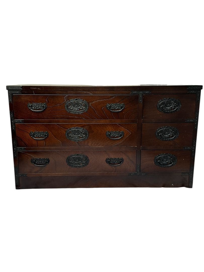 【美品】チェスト 木製 整理タンス 和風 整理箪笥 無垢 引き出し 収納