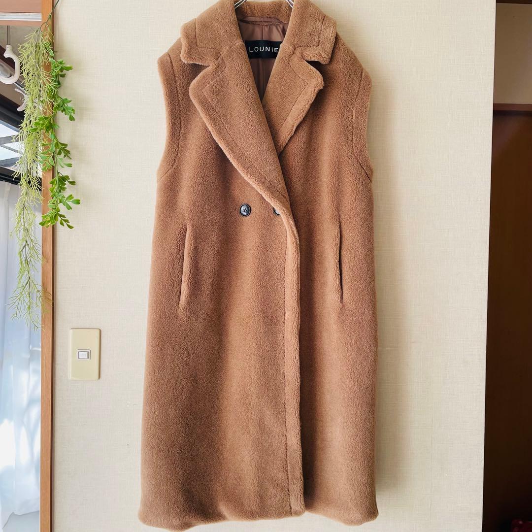LOUNIE ルーニー　ダブルブレスト　ロングコート　ジレ　38 Mサイズ