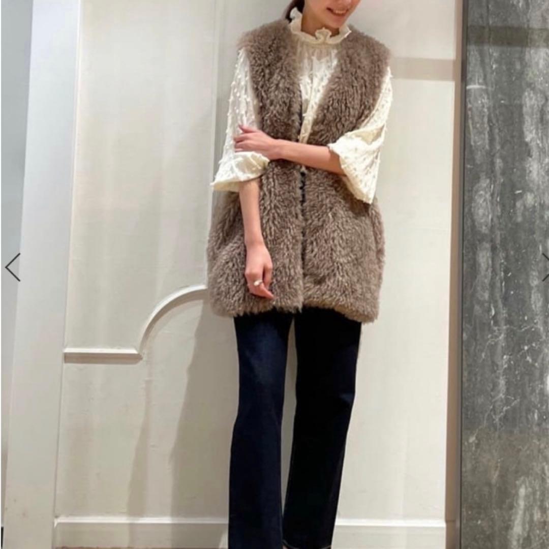 IENA カーリーファージレ　ベージュ　フリー