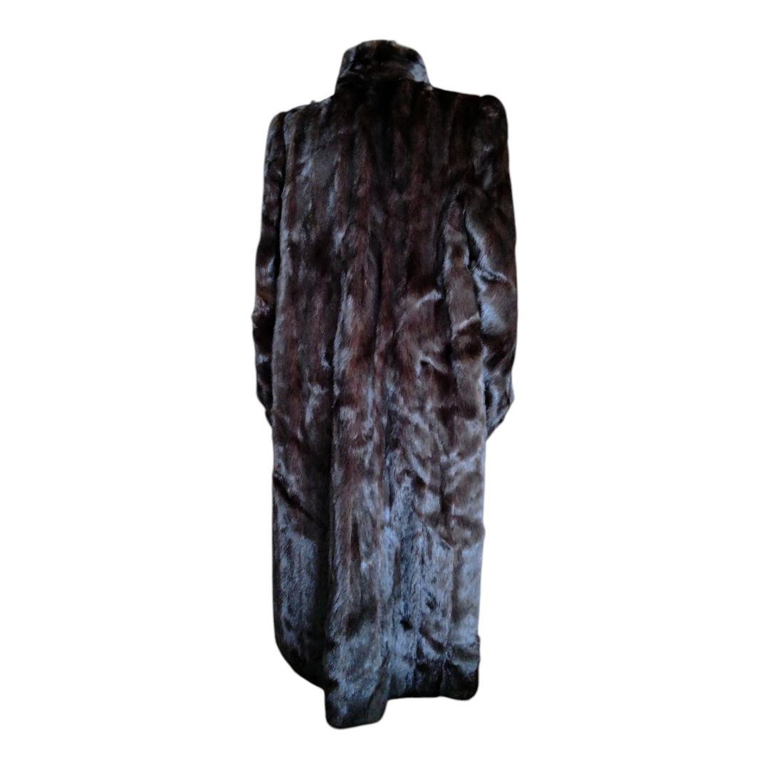 ミンクロングコート　ダークブラウン　サイズ13