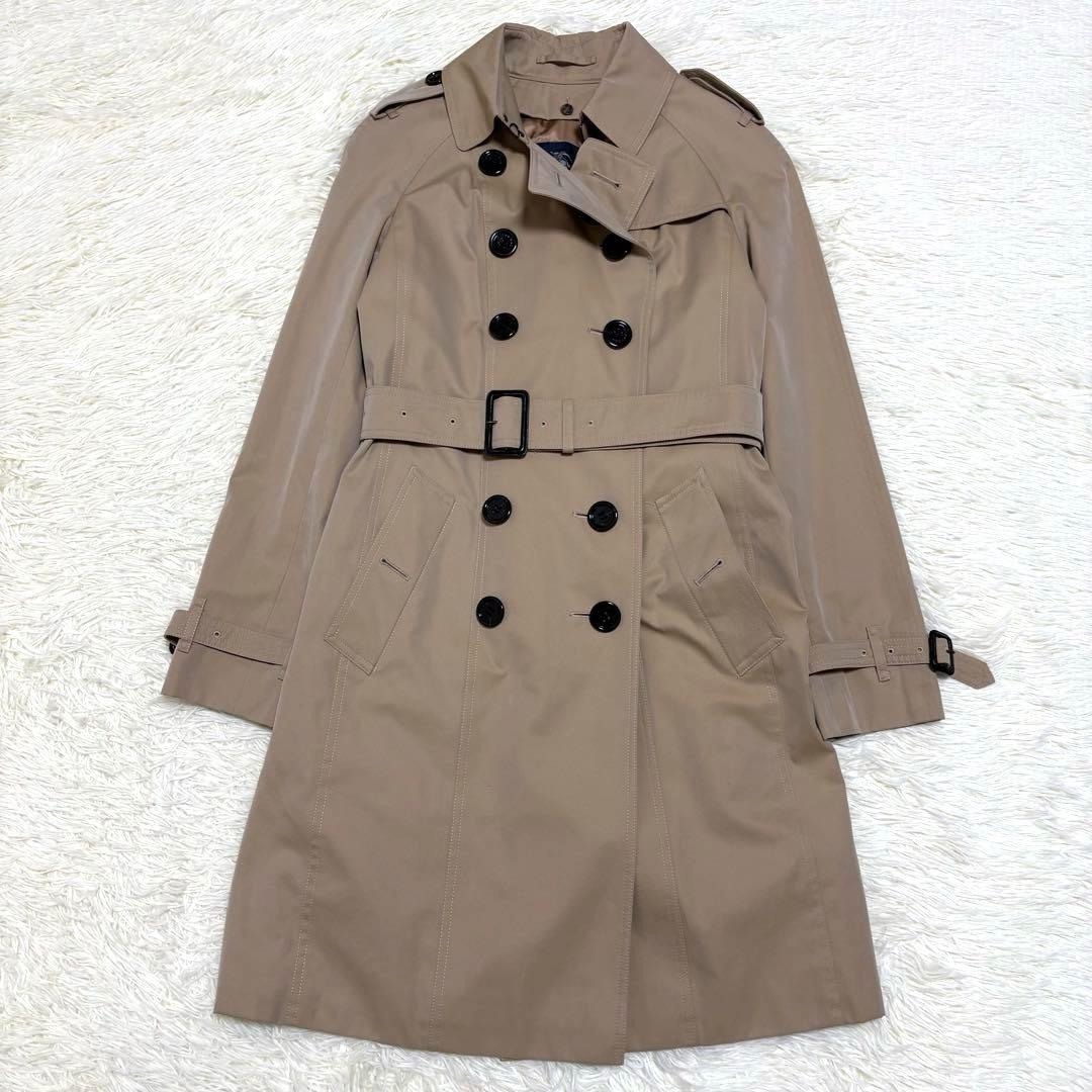 バーバリーロンドン ライナー付トレンチコートチェック ベージュ　メガチェック　M