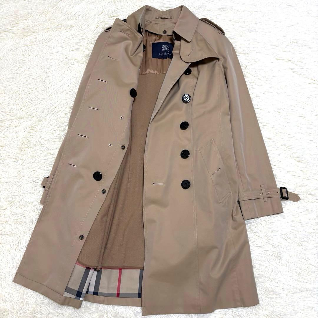 バーバリーロンドン ライナー付トレンチコートチェック ベージュ　メガチェック　M