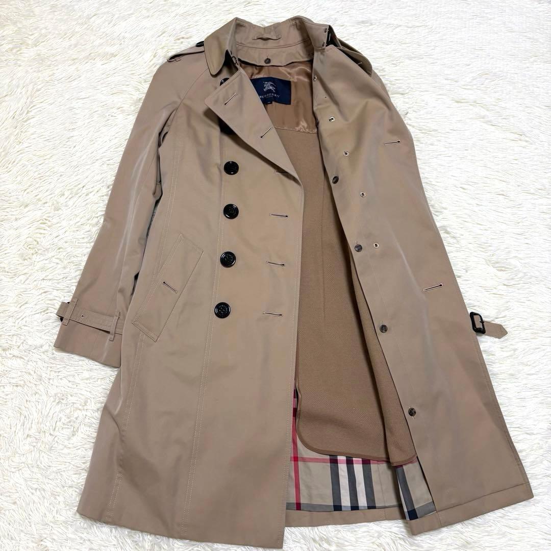 バーバリーロンドン ライナー付トレンチコートチェック ベージュ　メガチェック　M