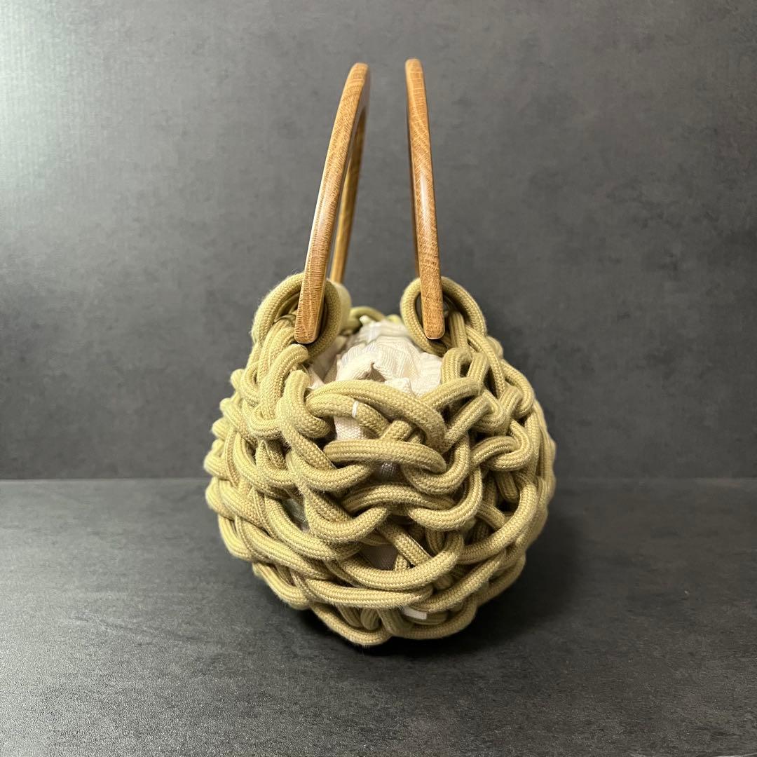 【美品】ALIENINA アリエニーナ MARGOTバッグ　ハンドバッグ　ウッド