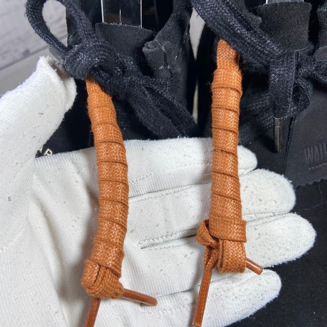 チャーム＆変え紐付✨クラークスCLARKS ORIGINALS ワラビー 黒色