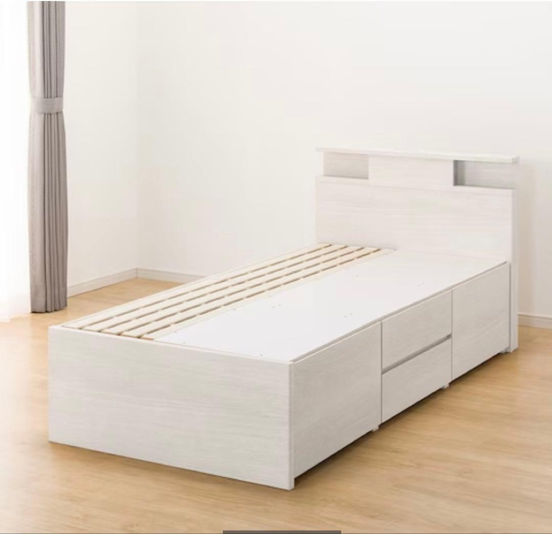 【美品】ニトリ チェストベッド ジオ 白