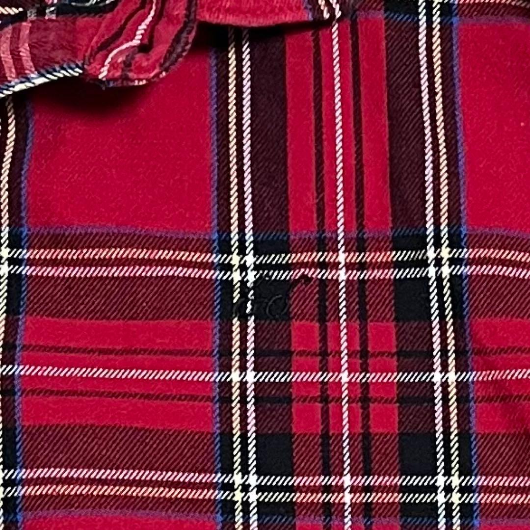 サニークラウズ ponさんのタータンワンピース チェック シャツワンピース　L