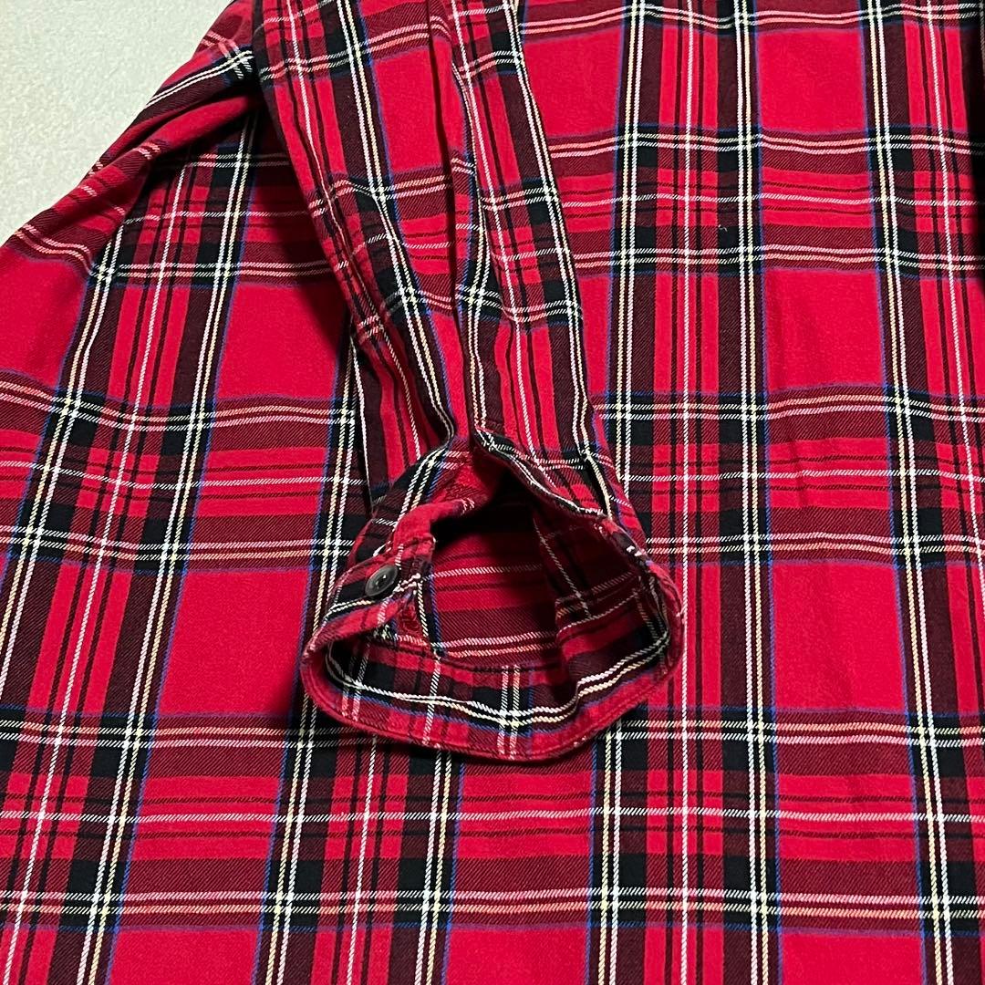 サニークラウズ ponさんのタータンワンピース チェック シャツワンピース　L