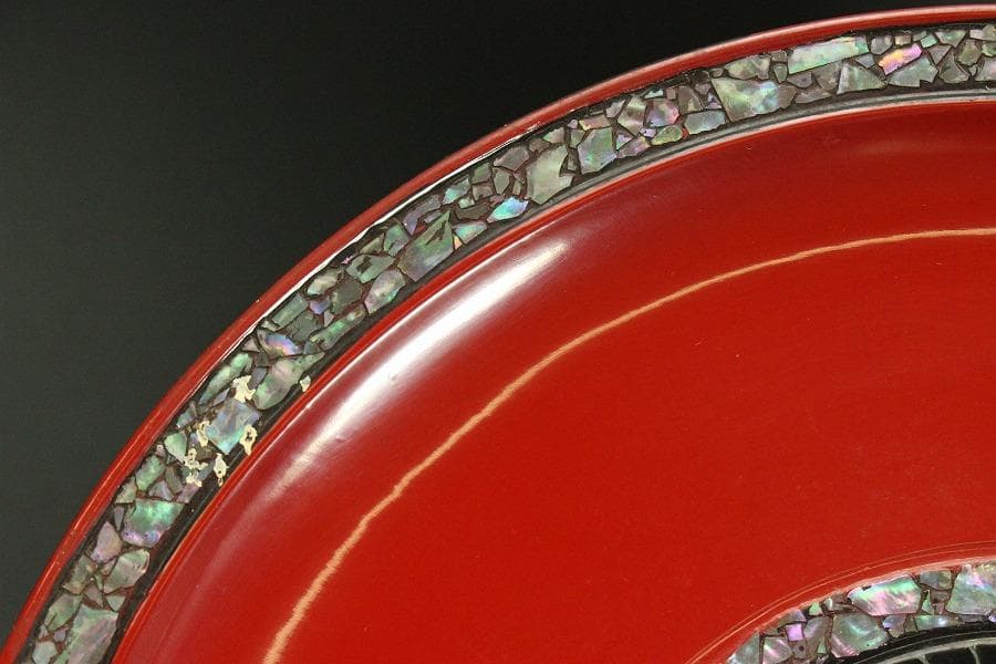 螺鈿細工 皿 飾り皿 盆 大判(メ1548)