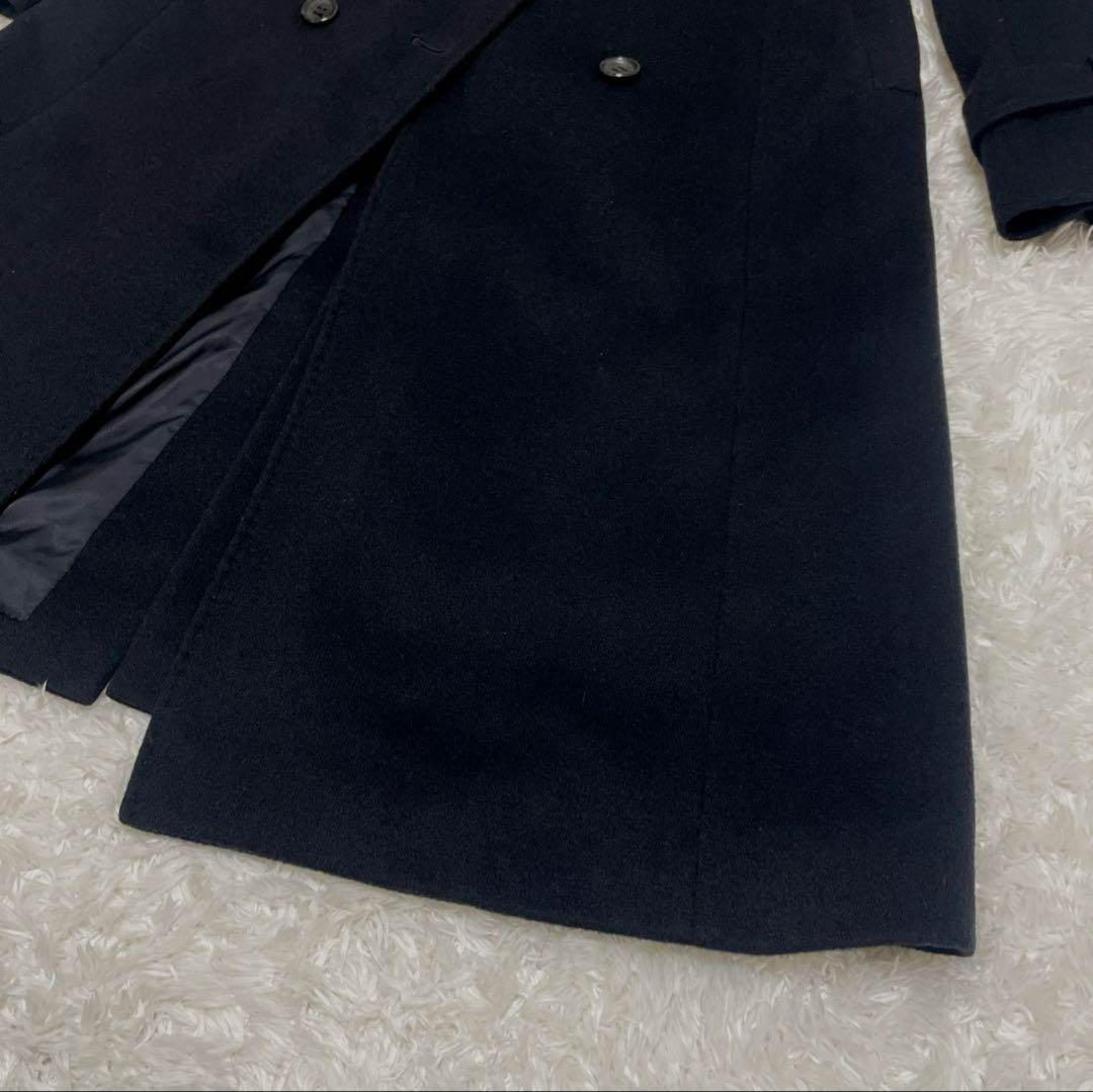 【美品 】アナイ カシミヤ ダブルチェスター ロングコート ベルト付きS 黒
