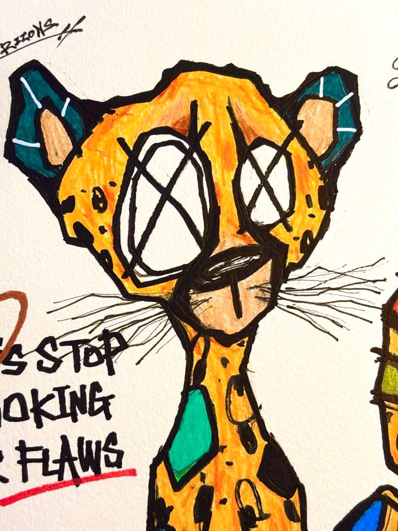 う*ん様 「 美しさが目覚めるとき 」｜絵画 原画 抽象画 絵 動物画 ドローイ