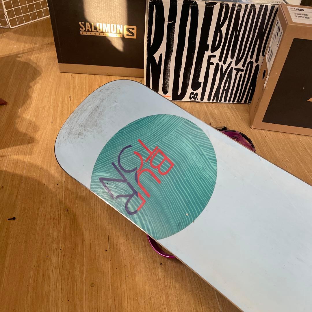 BURTON×RIDE　バートン　ライド　バインディング付　スノーボードセット