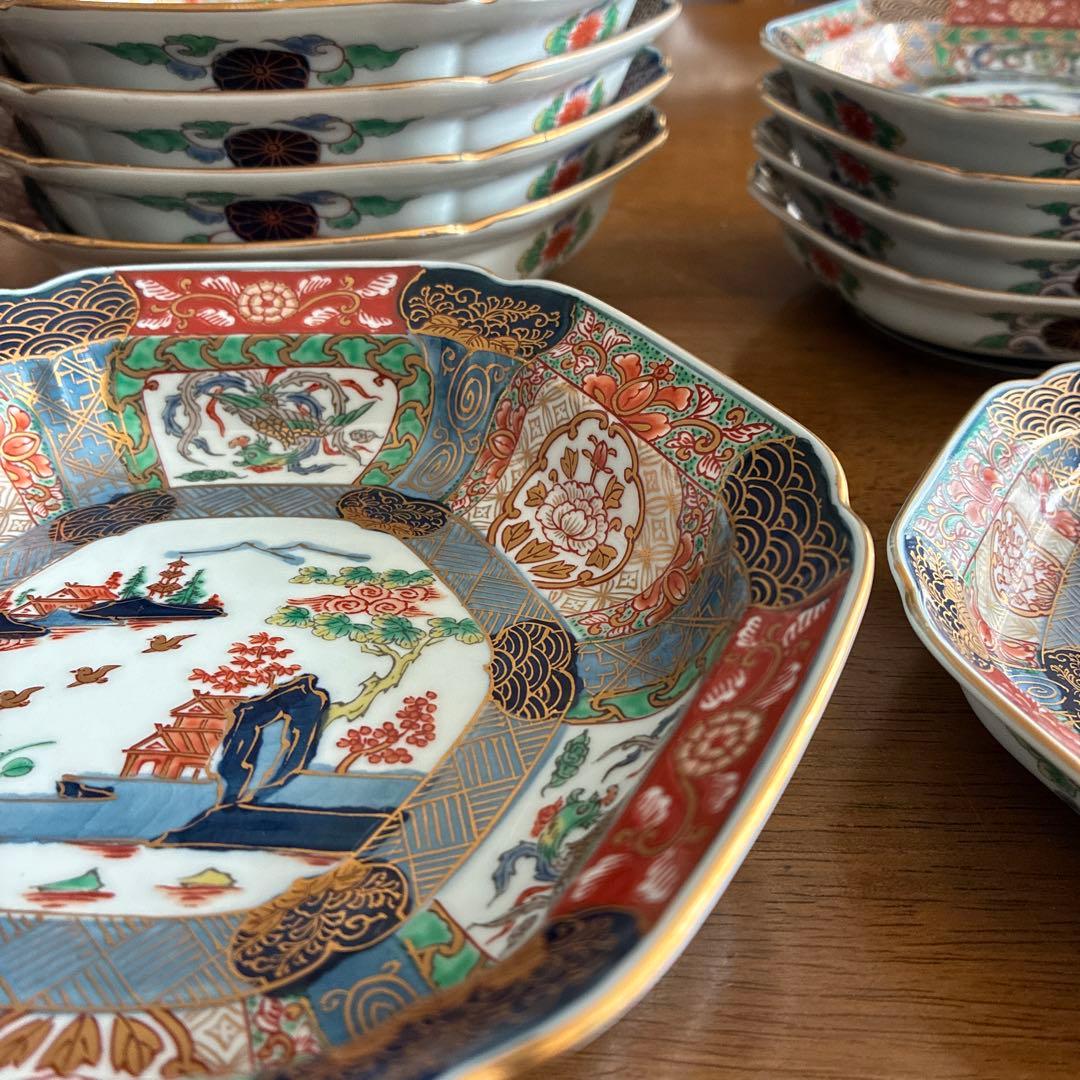 有田幸楽窯中皿小皿各5枚の10枚セット