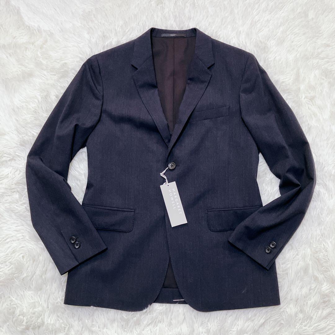 【タグ付　未使用】マーガレットハウエル ウールテーラードジャケット　ネイビー　S