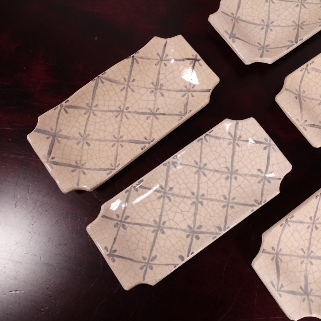 七世 吉向十三軒 吉向松月（蕃斎）古文 平向付 共箱 北大路魯山人写の器