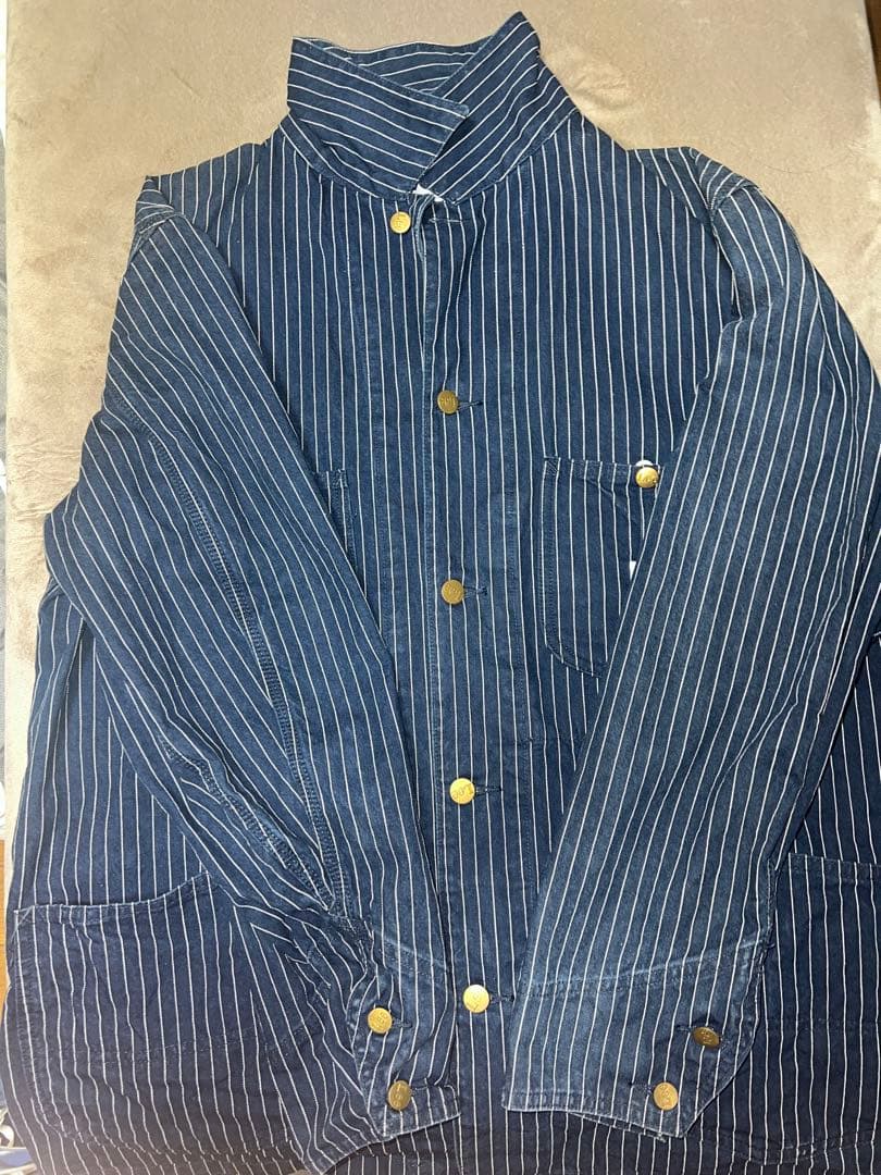 （あつさま専用) Lee ストライプ カバーオール ネイビー