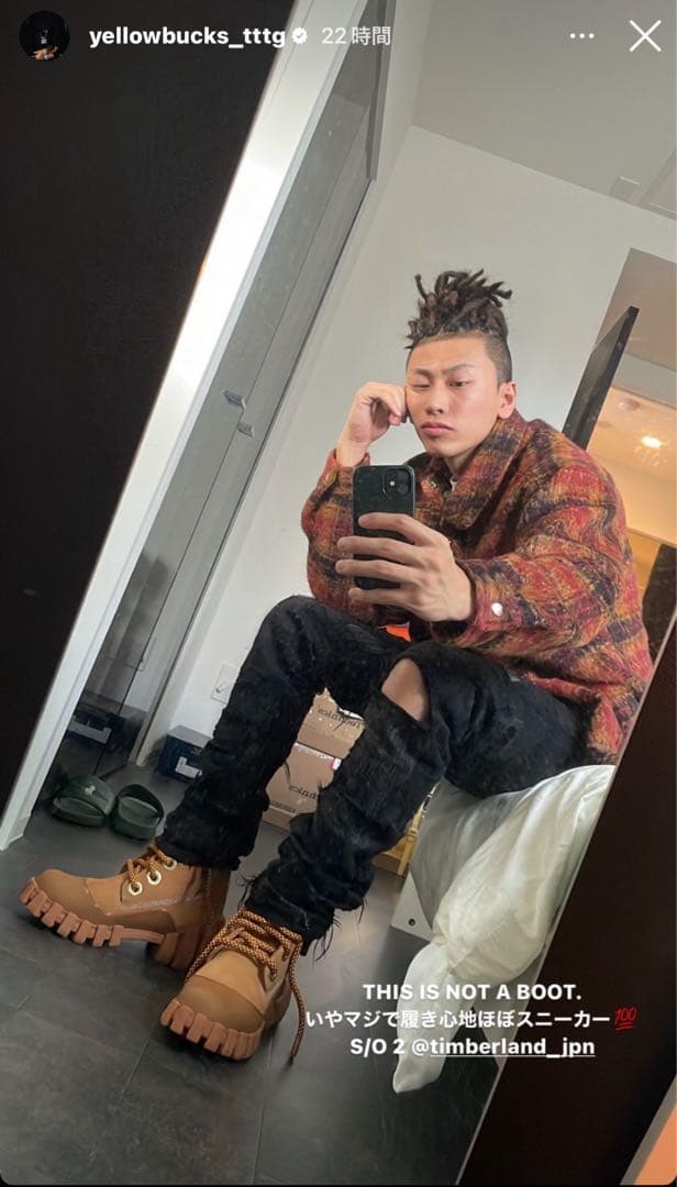 ティンバーランドHumbertoLeon27cm ¥ellow bucks着用