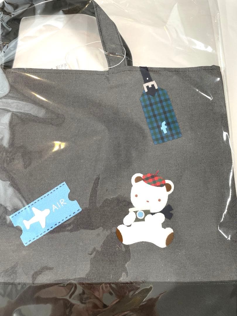 ファミリア　familiar デニムバッグ　ブラック　新品　レッスンバッグ